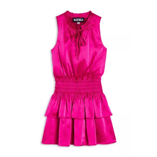 Becca dress - shocking pink satin