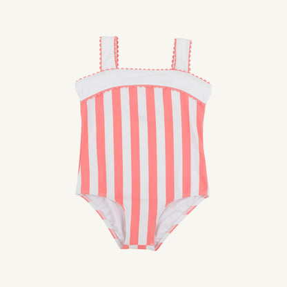 Shannon bow bathing suit - caicos cabana stripe
