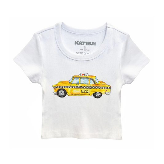 NY taxi tee - white