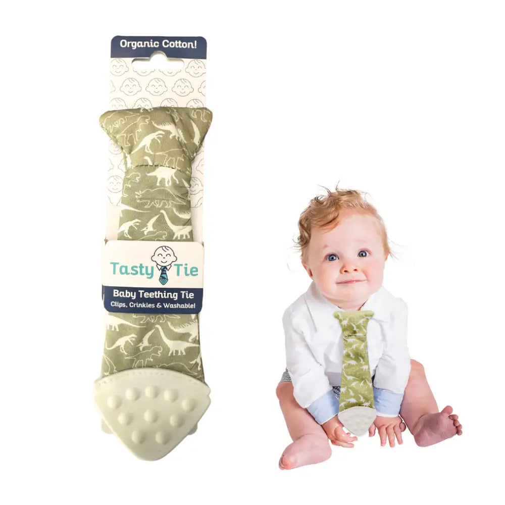 Tasty tie teether - dino