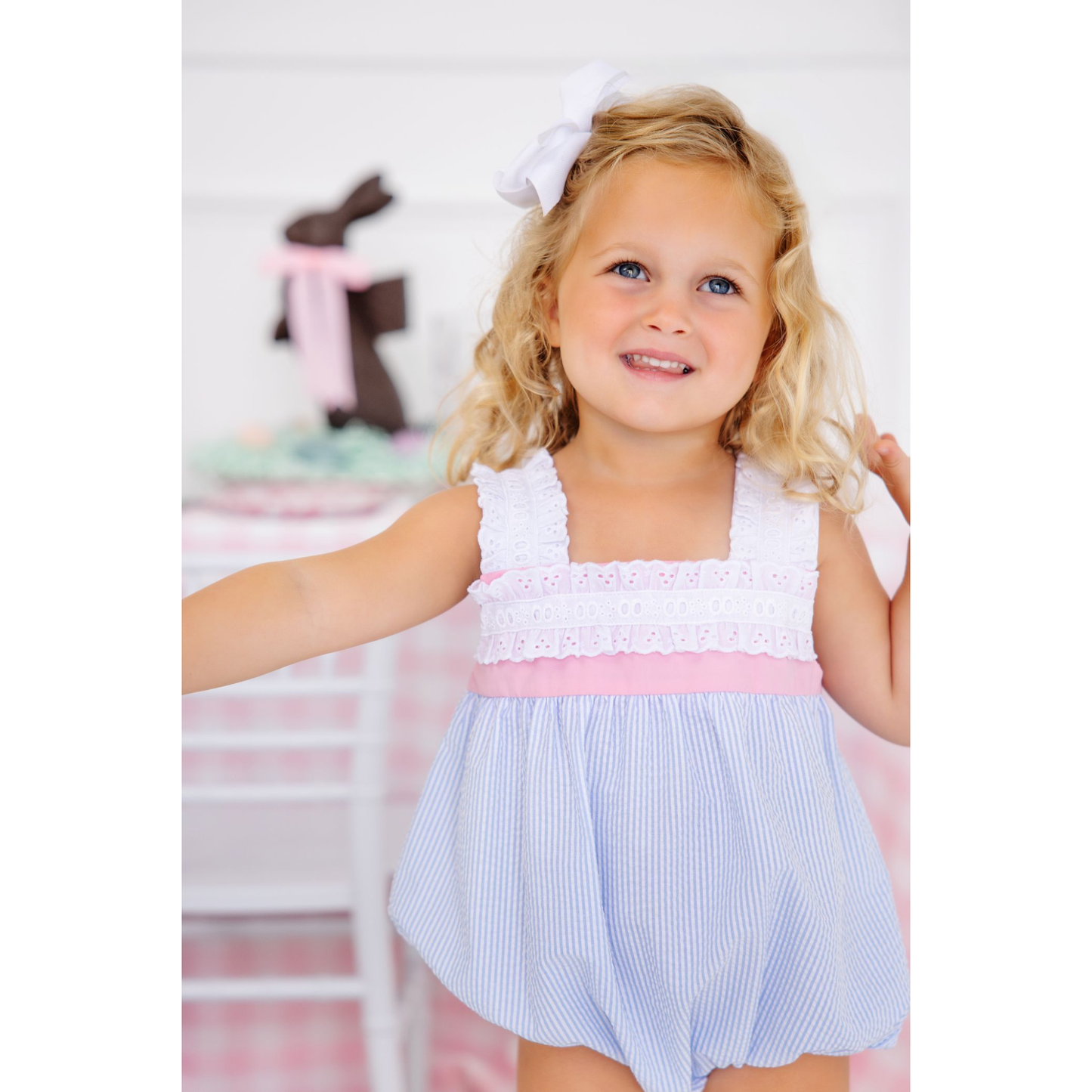 Babs bubble - breakers blue seersucker