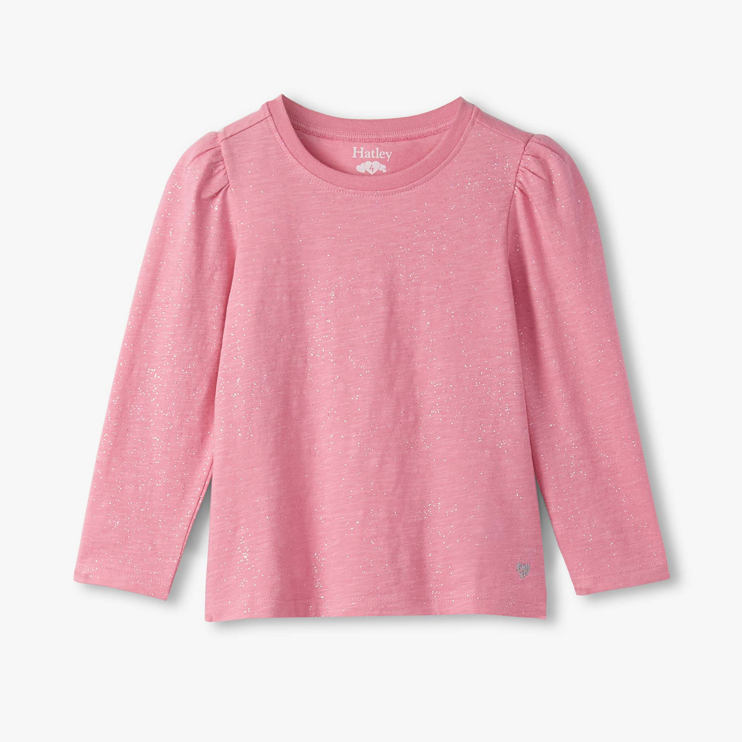 Sea pink sparkle puff l/s tee