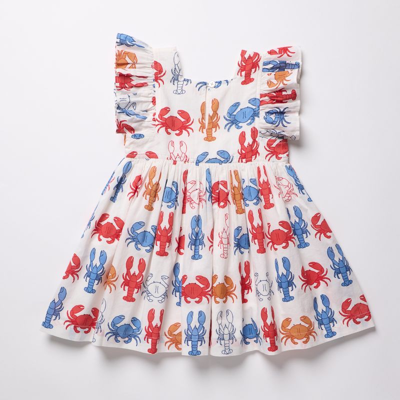 Elsie dress - lobsters and crabs