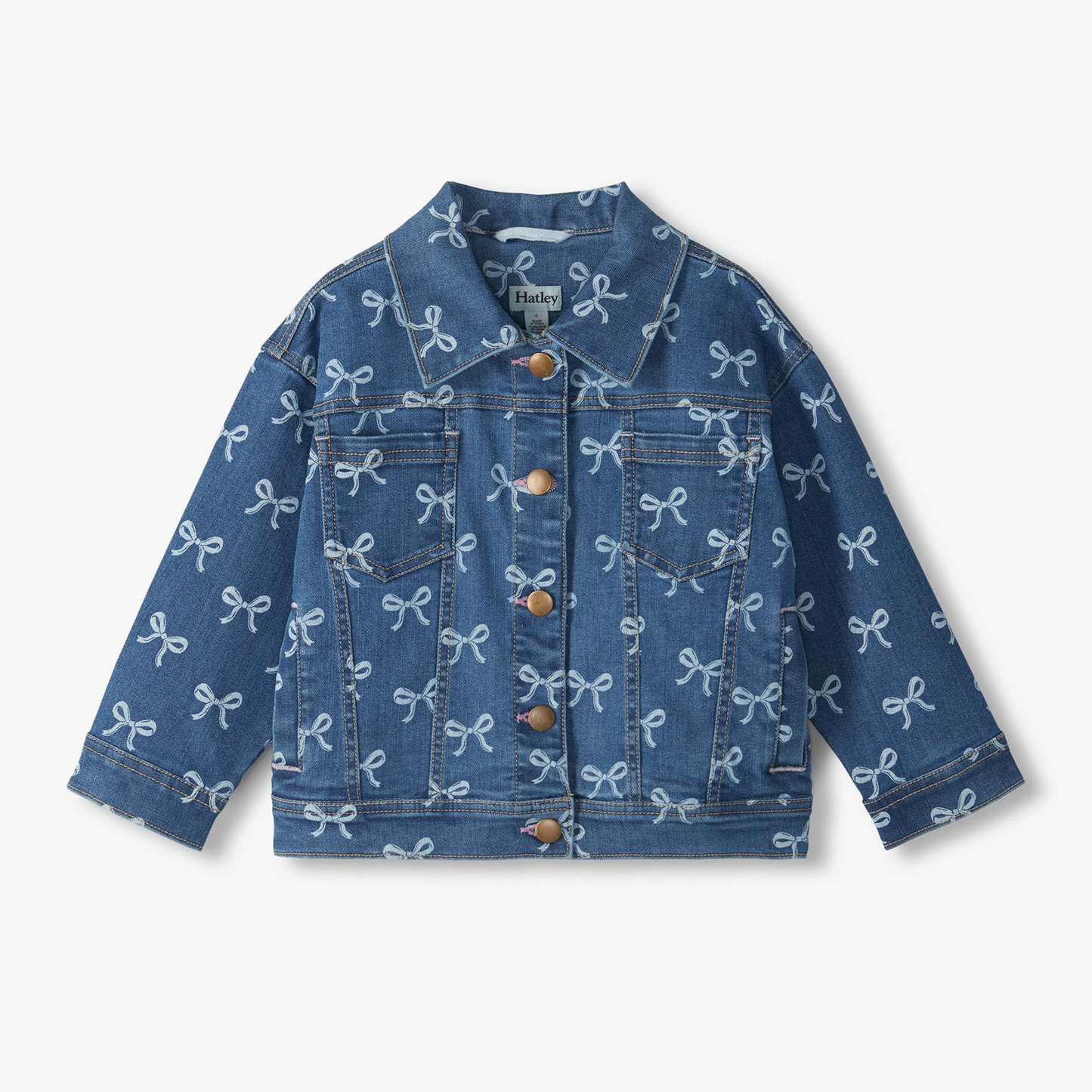 Bows slouchy denim jacket