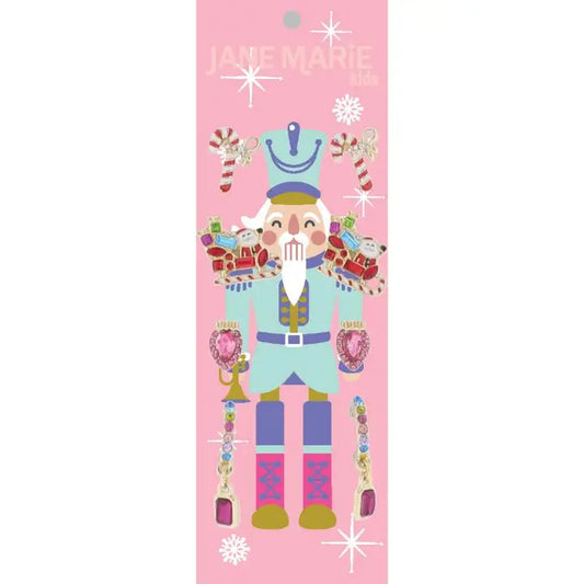 Set of 4 earrings - candy cane, Santa, sleigh, light