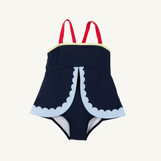 Stratford scallop swimsuit - nantucket navy/rred/bsblue/lwyellow