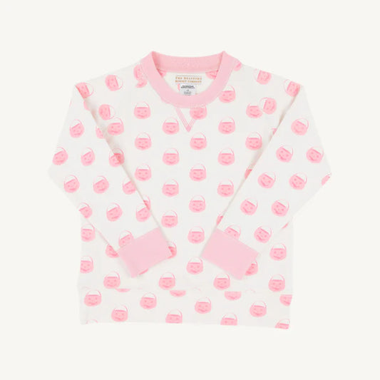 Cassidy comfy crewneck - vintage prep pumkin pails pink