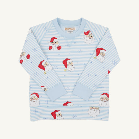 Cassidy comfy crewneck - dear Santa blue