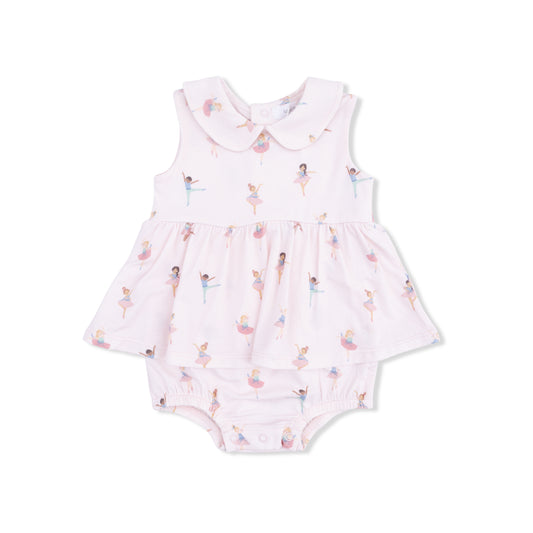 Petite ballet peter pan collar bubble w. skirt