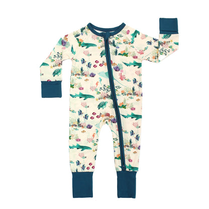 Coral reef bamboo convertible pjs