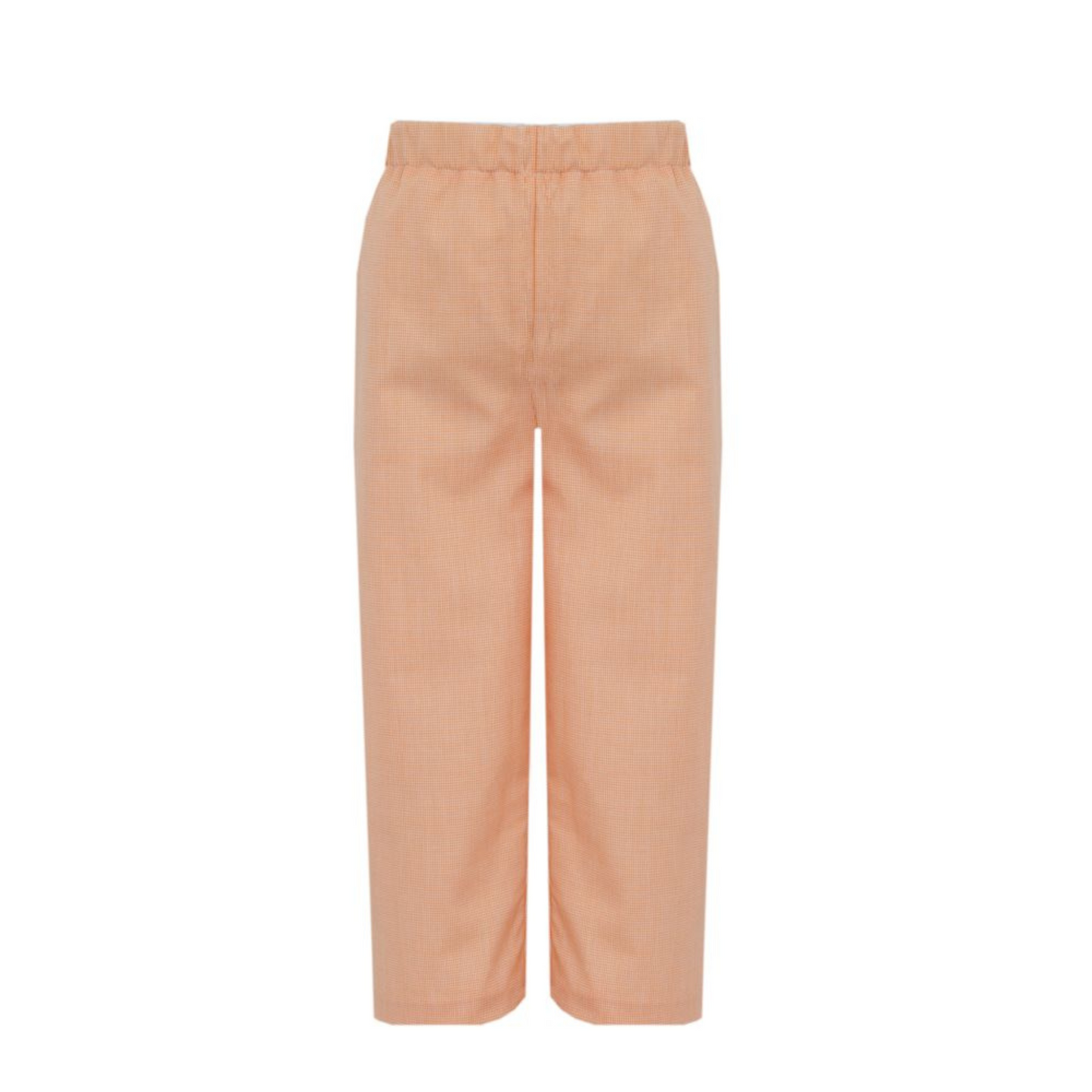 Orange micro check pants