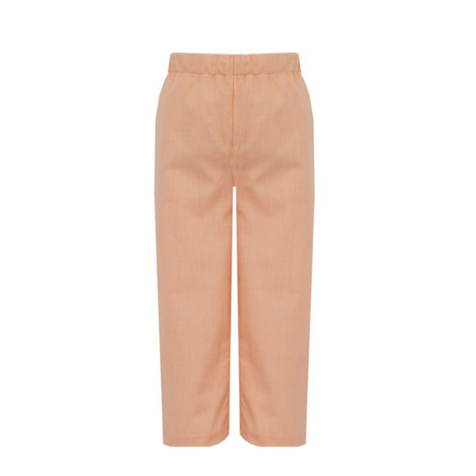 Orange micro check pants