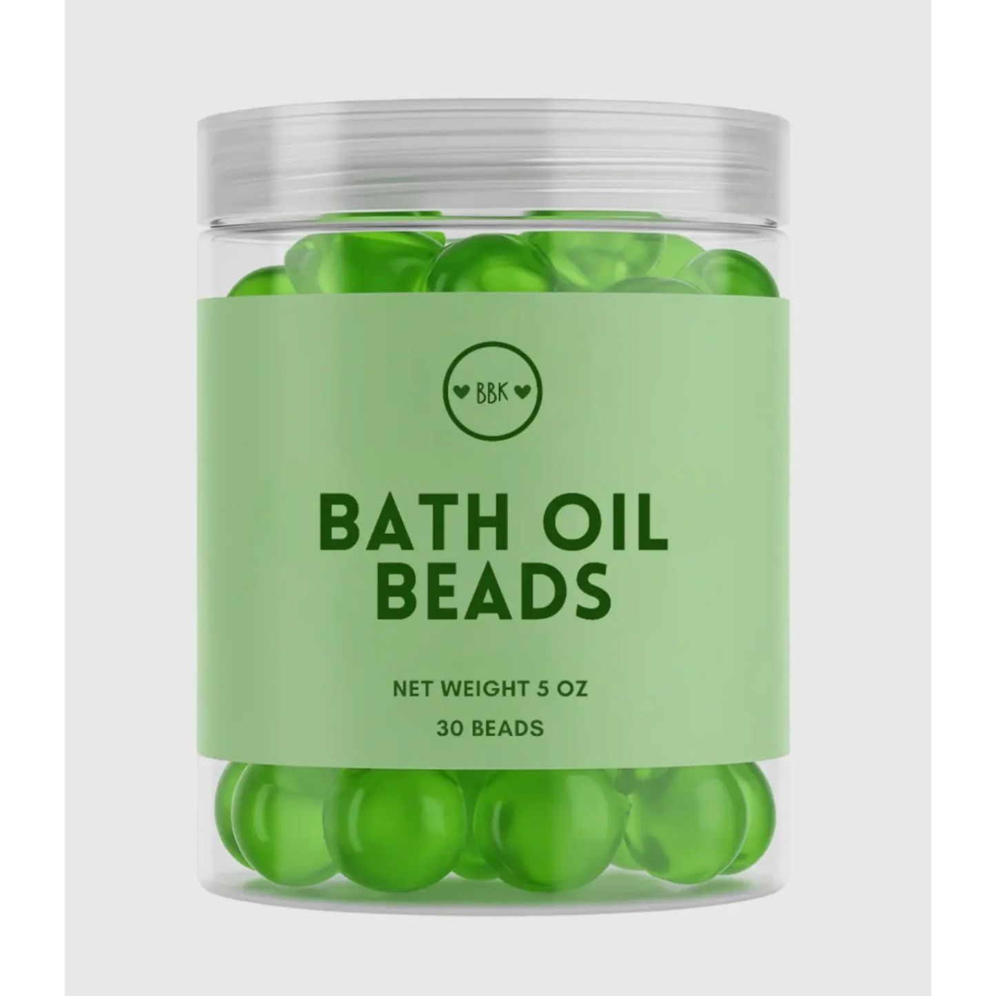 Green bath oil beads