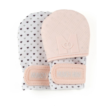 Mini & mitt combo - pink hearts