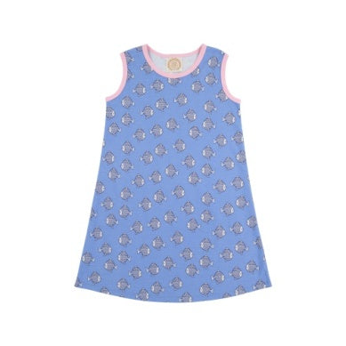 Sleeveless polly play dress - little fishes