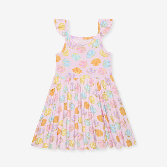 Shelly pink ruffled twirl dress