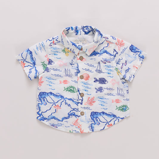 Island map baby boy jack shirt