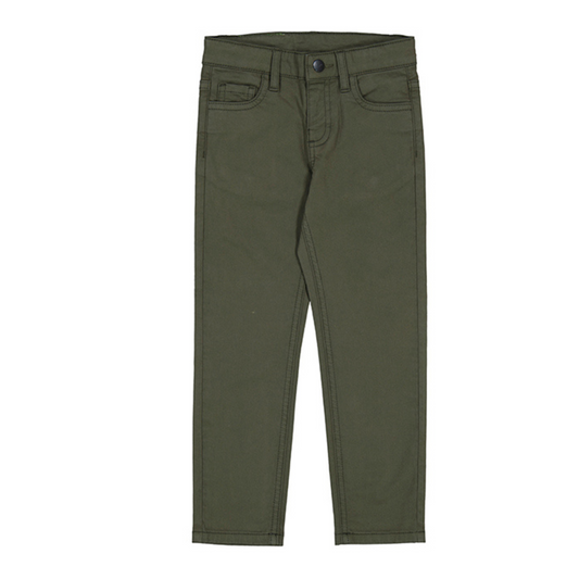 5 pocket slim fit basic pants - olive