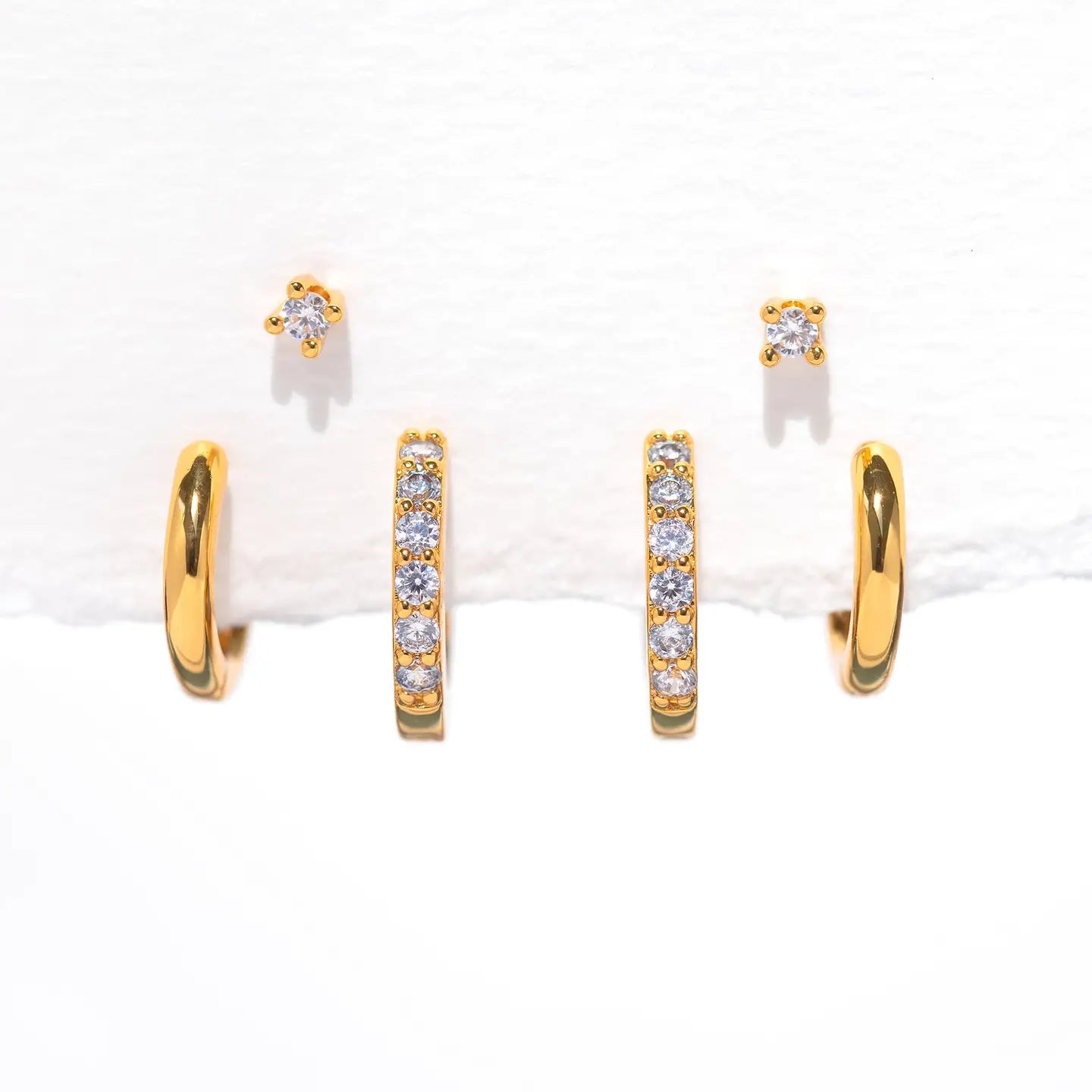 Essentials earring set - gold