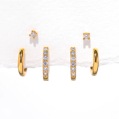 Essentials earring set - gold