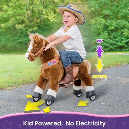 Ride-on brown horse - medium