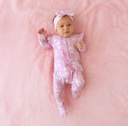 Ms. Kelly Picot Ruffled Footie