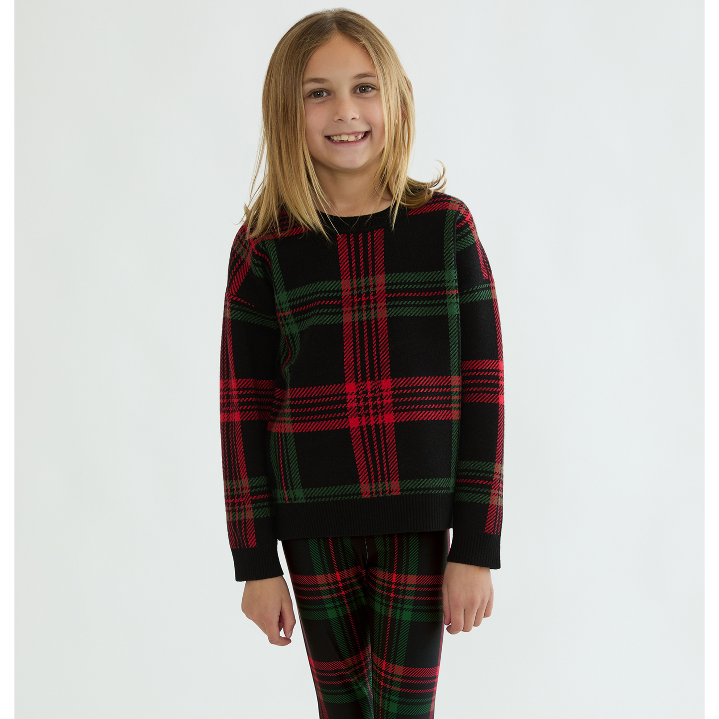 Little callie sweater - ribbon plaid
