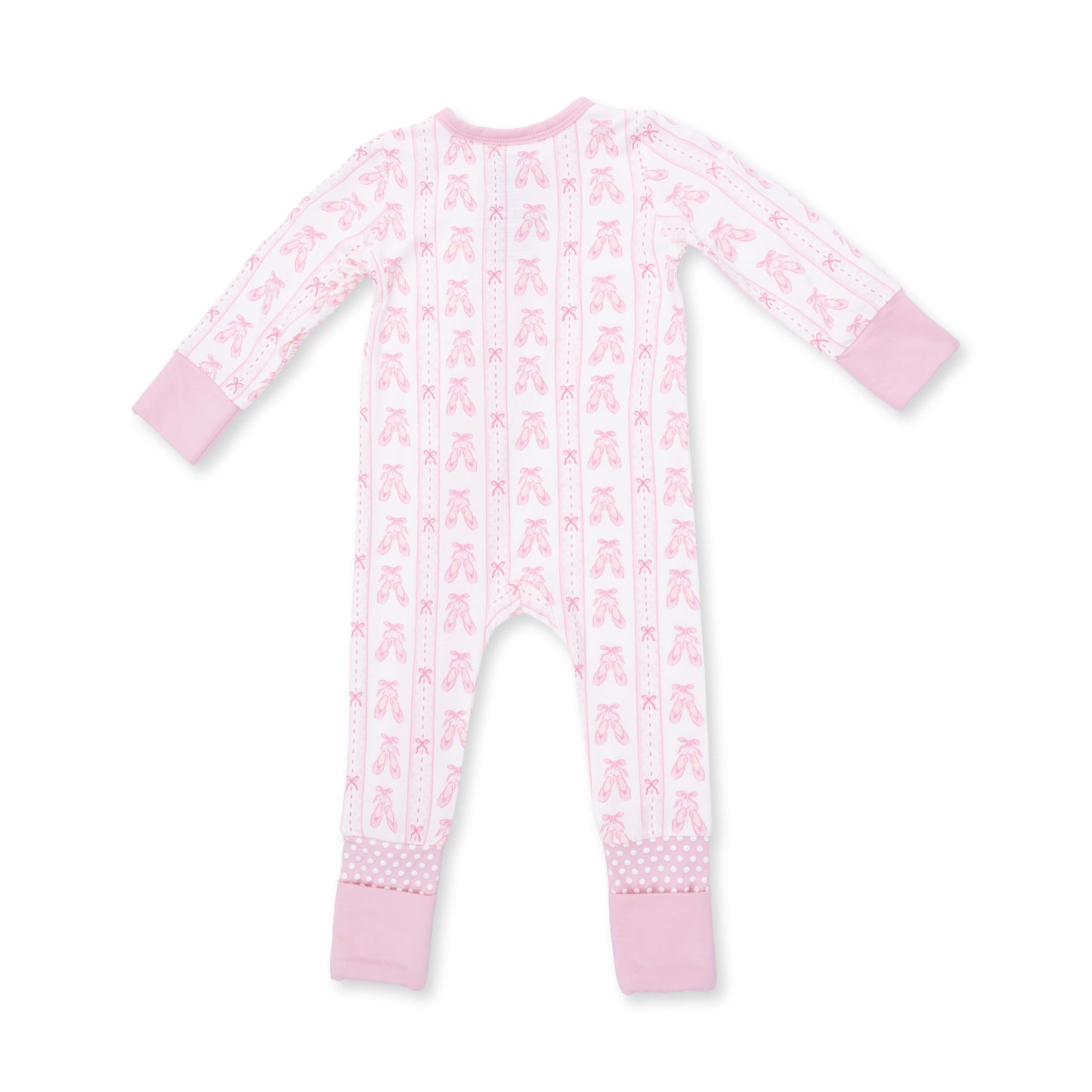 Ballet shoes ribbon stripe conv. romper