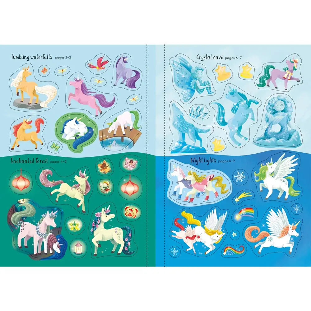 Sparkly unicorns sticker book