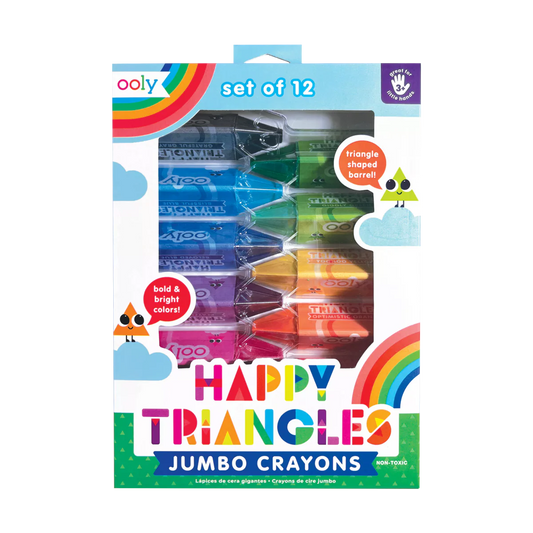 Happy triangles - jumbo crayons