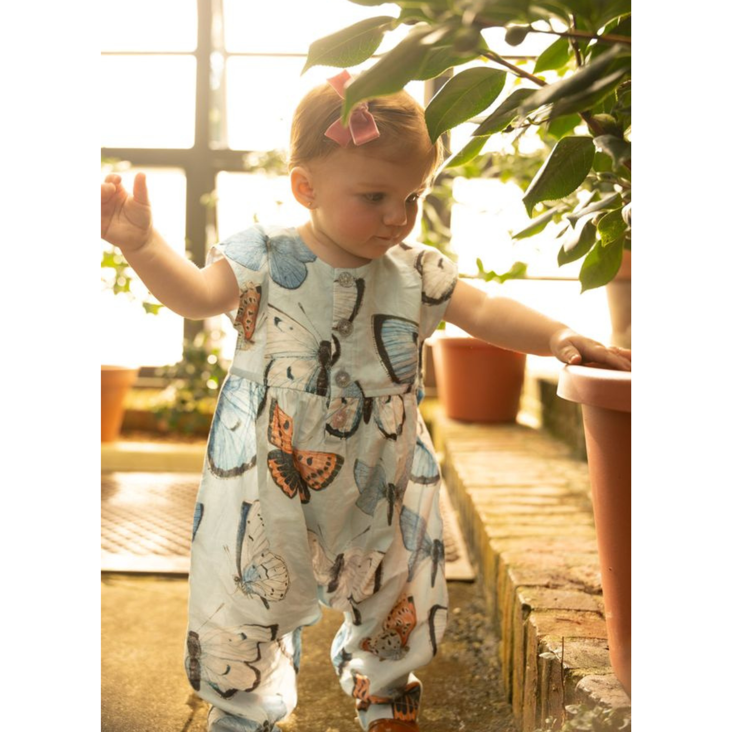 Alexandra jumper - blue vintage butterflies