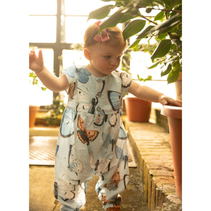 Alexandra jumper - blue vintage butterflies