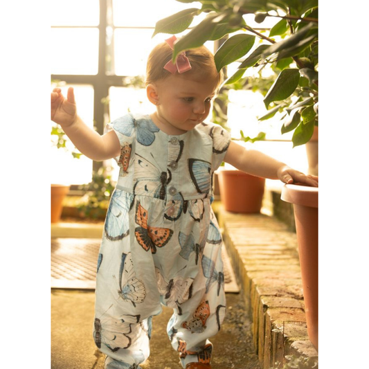 Alexandra jumper - blue vintage butterflies