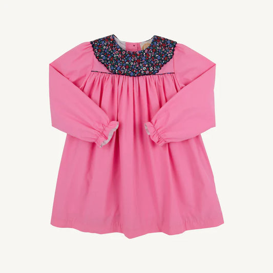L/s mary dall dress - hamptons hot pink/fairfax farm floral