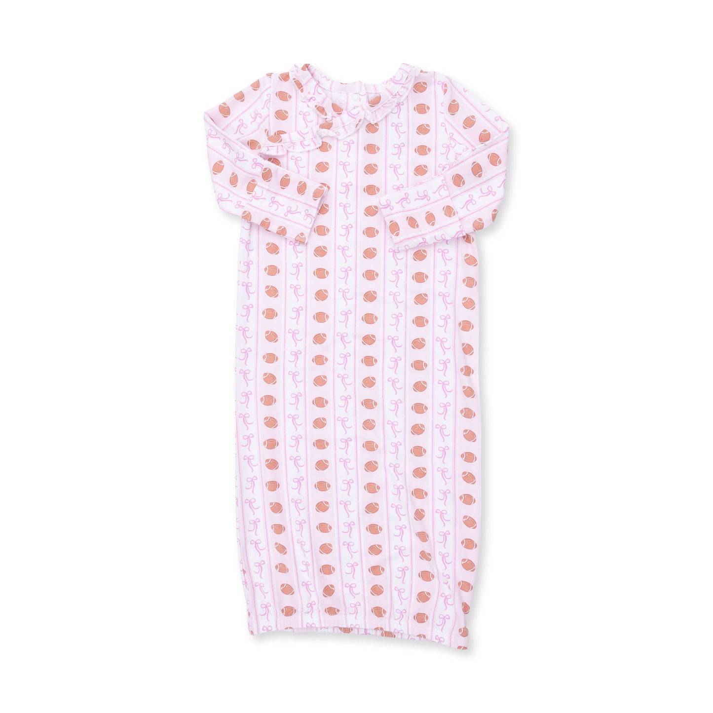 Football bow stripe kimono gown & headband