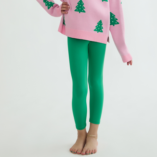 Little peppa leggings - frosted fir shine