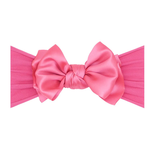 Satin nylon bow headband - gumball