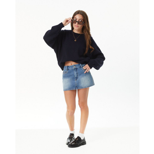 Maya drop shoulder sweater - navy