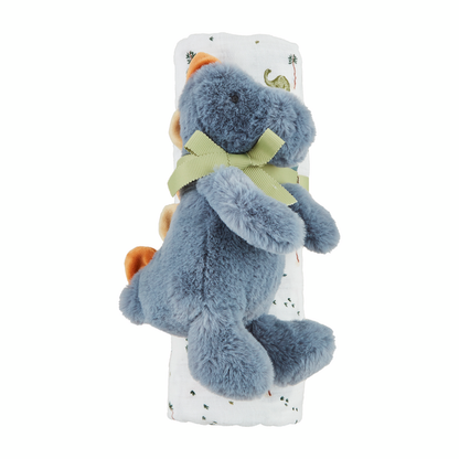 Dino swaddle & rattle set