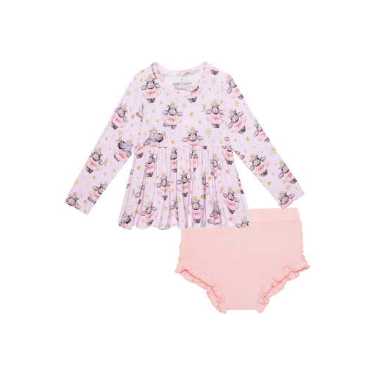 Philomena basic peplum & bloomers