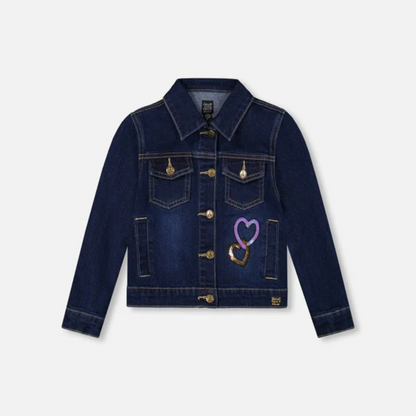 Denim jacket w. hearts