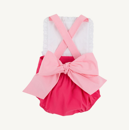 Sally sunsuit - palm springs punch/sandpearl pink
