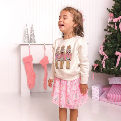 Pastel nutcracker patch sweatshirt