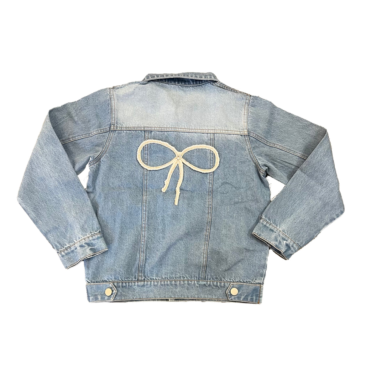 Bow denim jacket