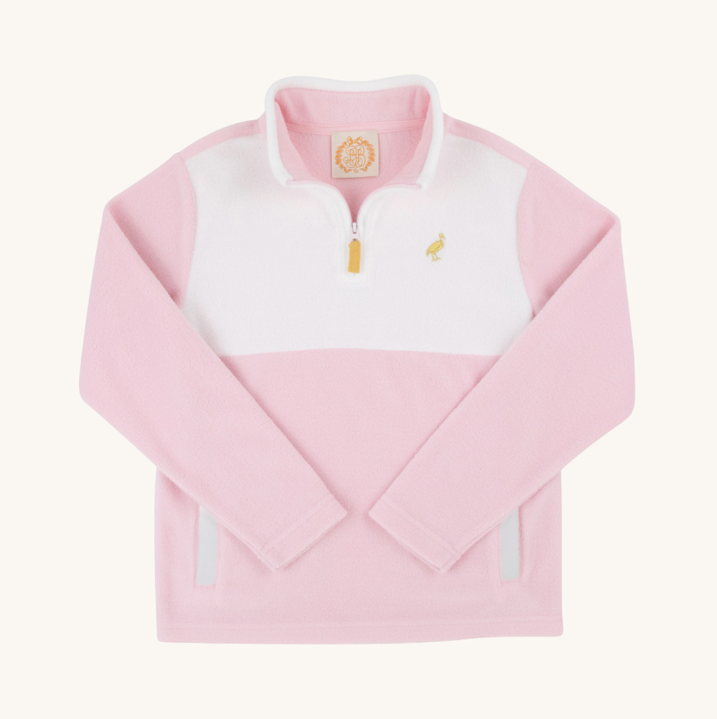 Fleece half zip - palm beach pink/wawhite