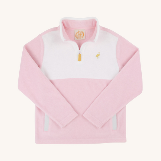 Fleece half zip - palm beach pink/wawhite
