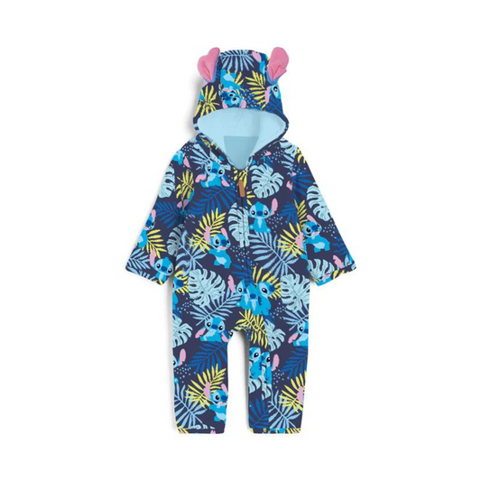 Fluffy friends Ohana hooded zippy romper