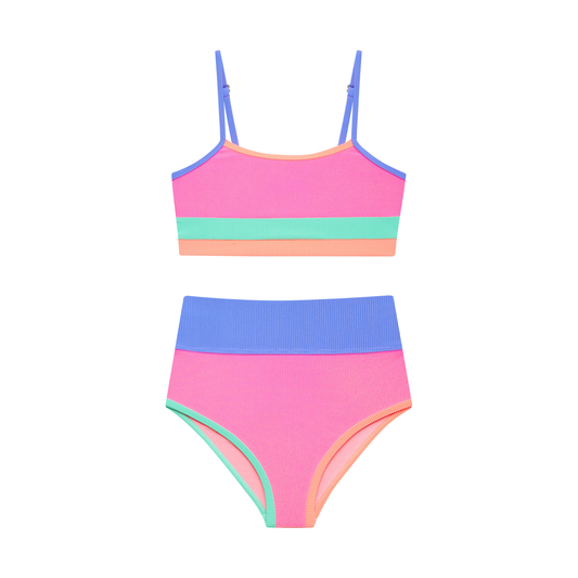 Little eva/emmie set - sherbert shores colorblock