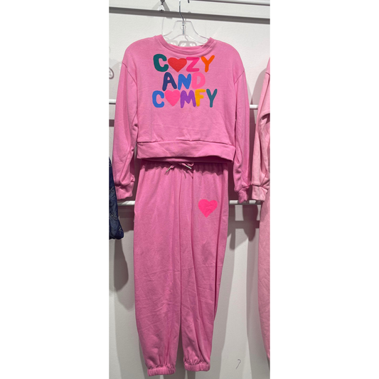 Heart sweatpants - pink