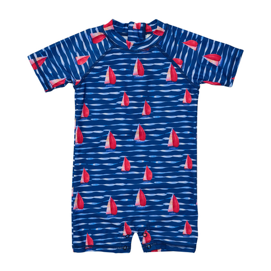 Sailboat rock s/s sunsuit